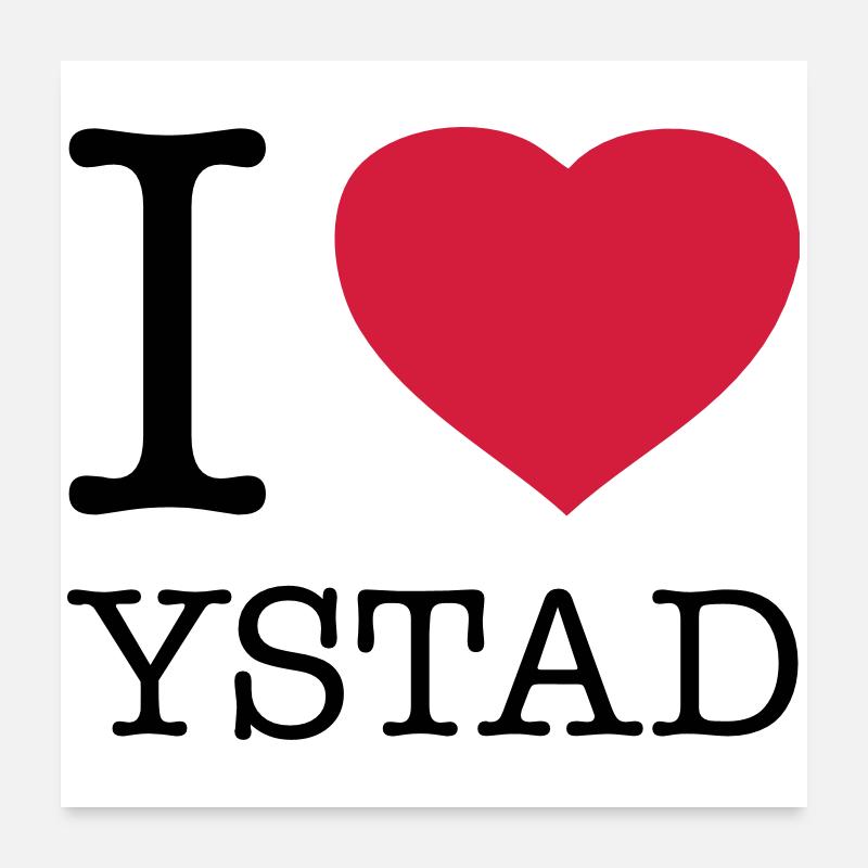 J’AIME YSTAD Schweden Suède Poster 60 x 60 cm