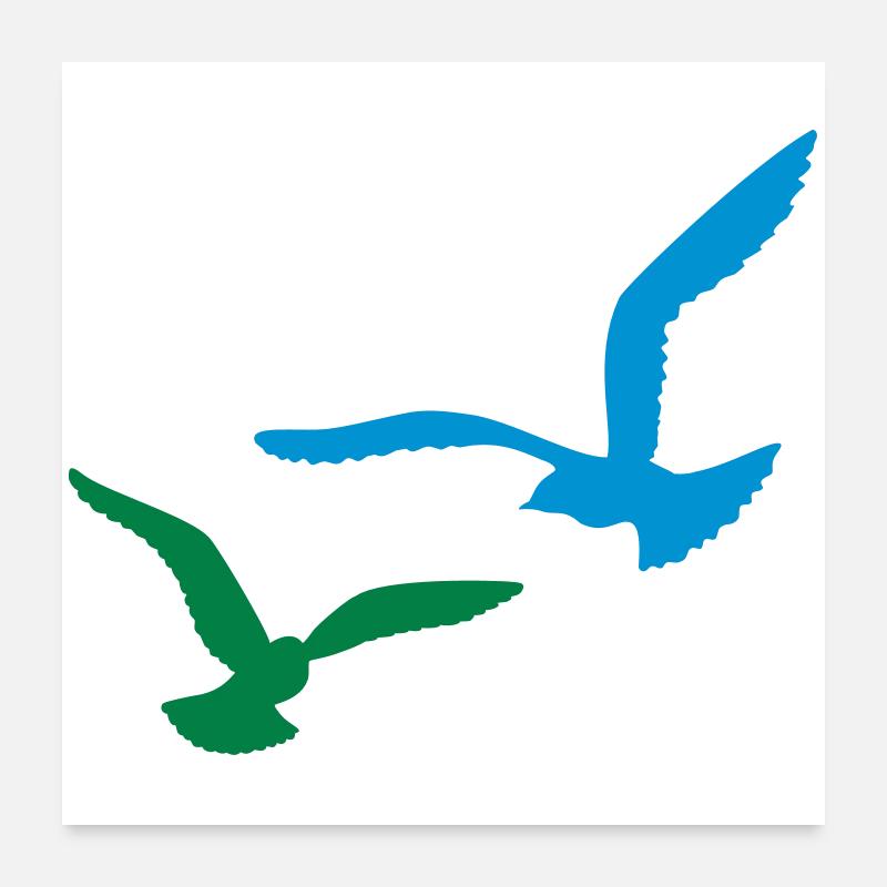 mouette Poster 60 x 60 cm