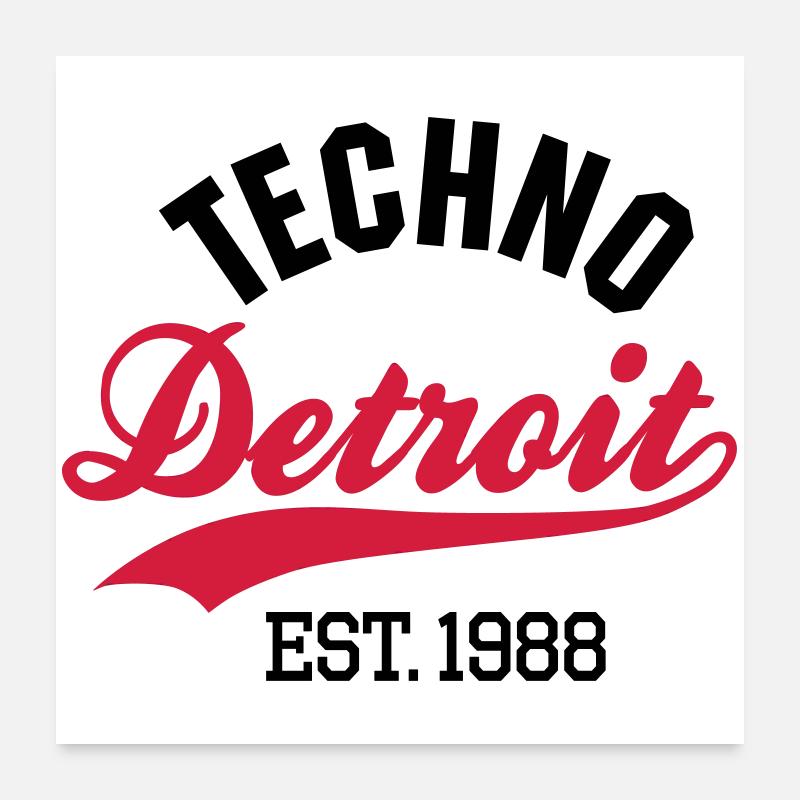 Techno Detroit est.1988 Poster 60 x 60 cm