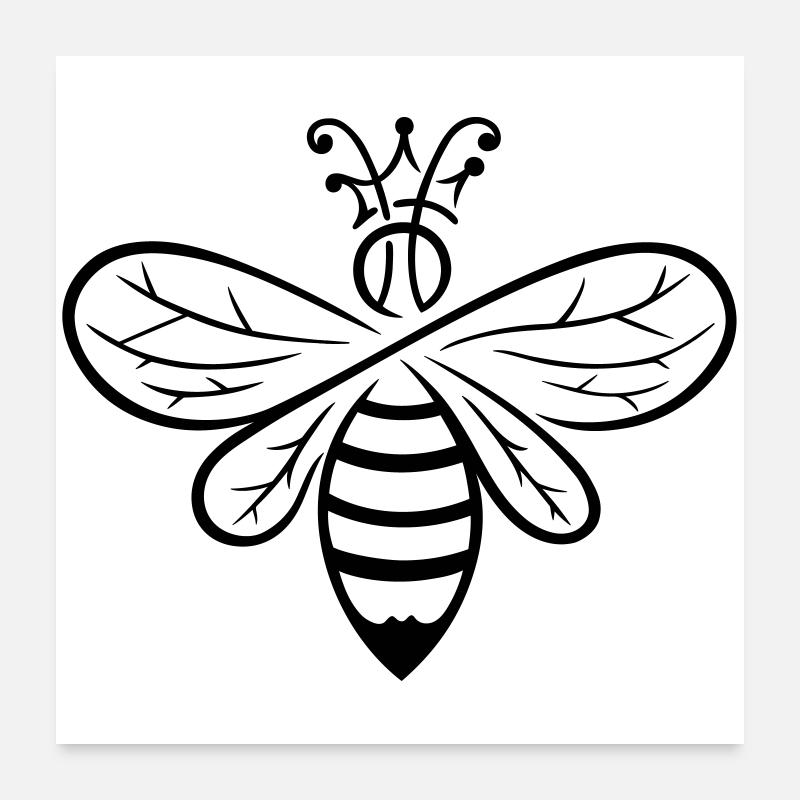 Bee Queen Bee Queen Poster 24" x 24" (60x60 cm)