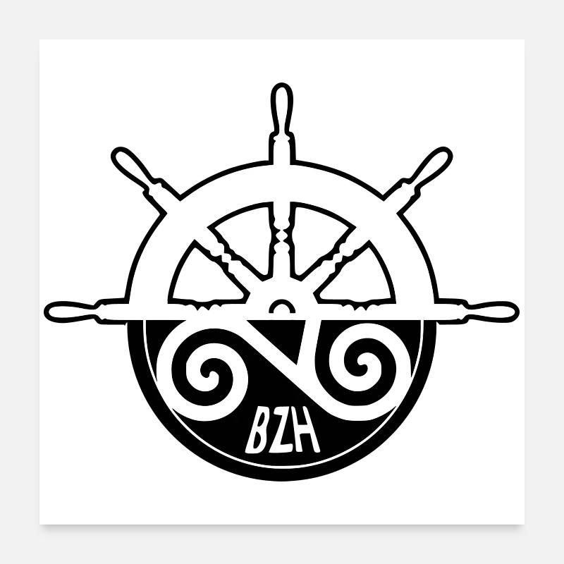Brittany bzh Poster 24" x 24" (60x60 cm)