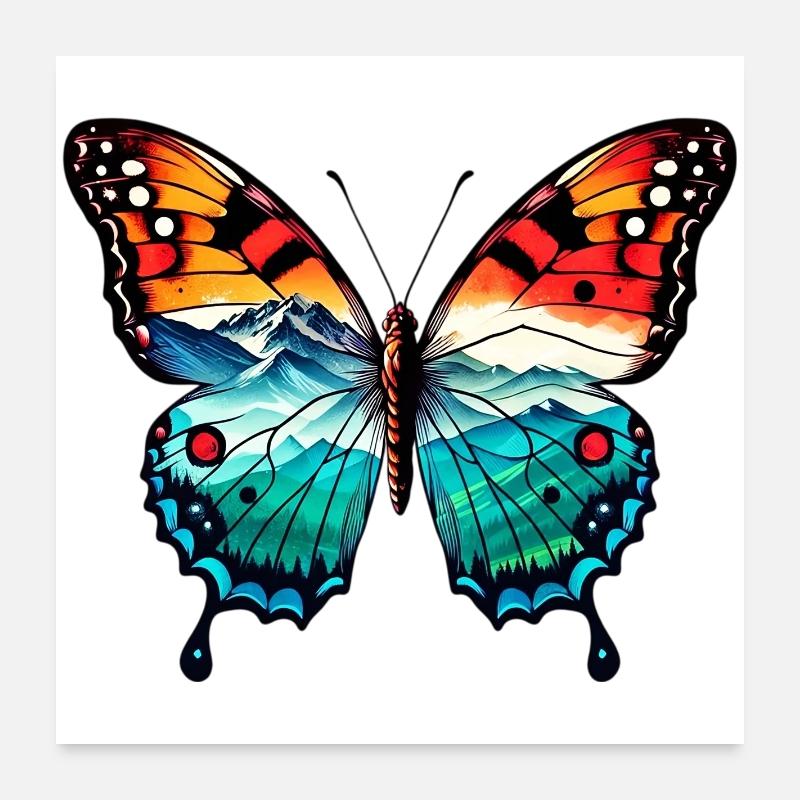 Butterfly Poster 24" x 24" (60x60 cm)