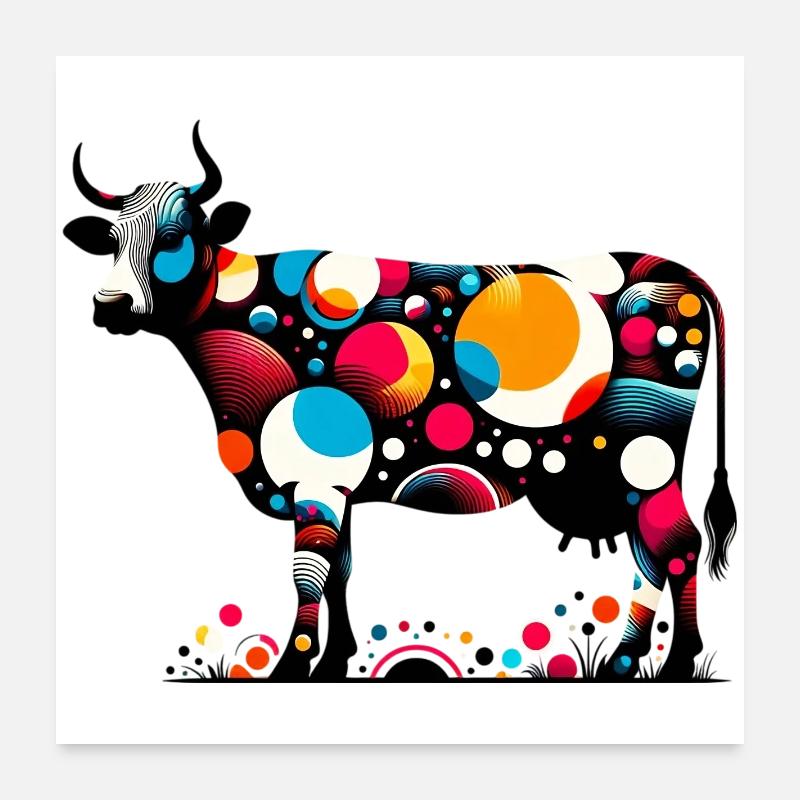 Vache Poster 60 x 60 cm