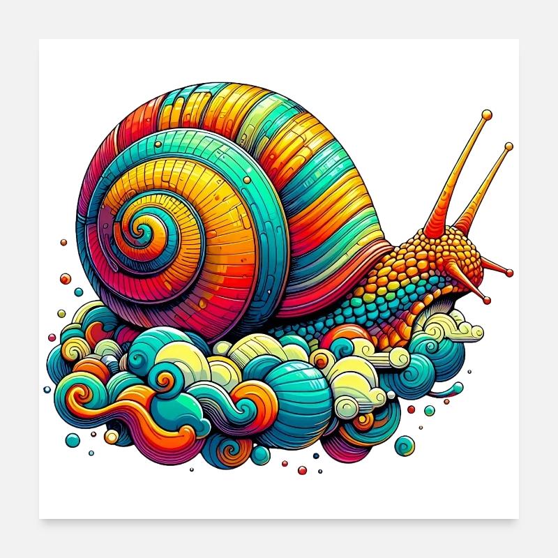 Snail Poster 24" x 24" (60x60 cm)
