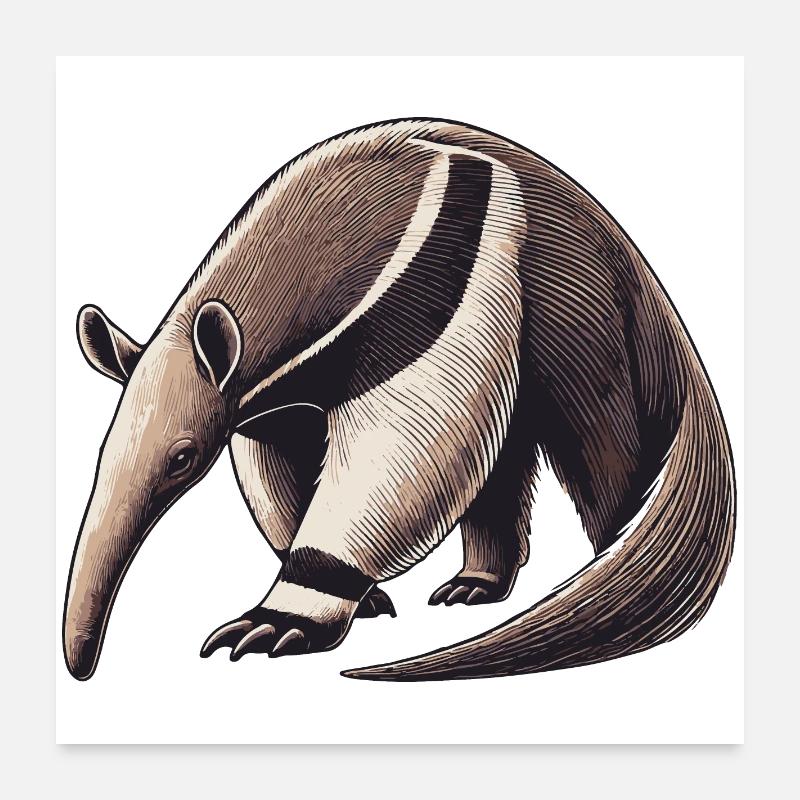 Anteater Poster 24" x 24" (60x60 cm)