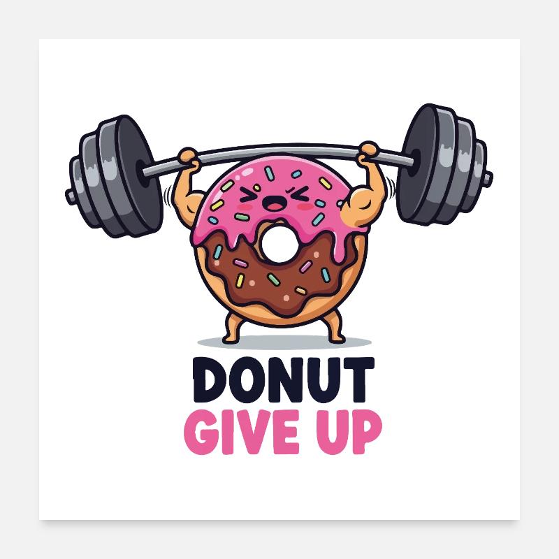 Schwerer Donut Poster 60x60 cm