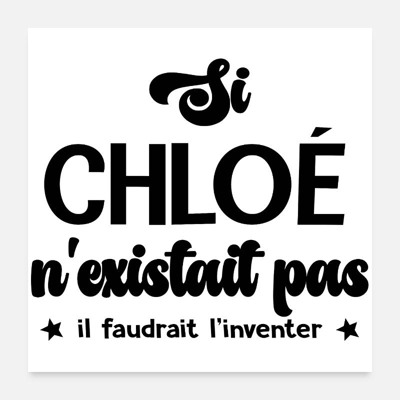 Chloé personalisiertes Geschenk Chloé Poster 60x60 cm