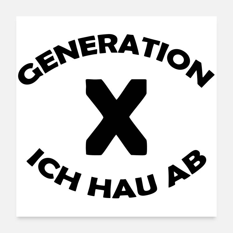 GENERATION X Poster 60x60 cm