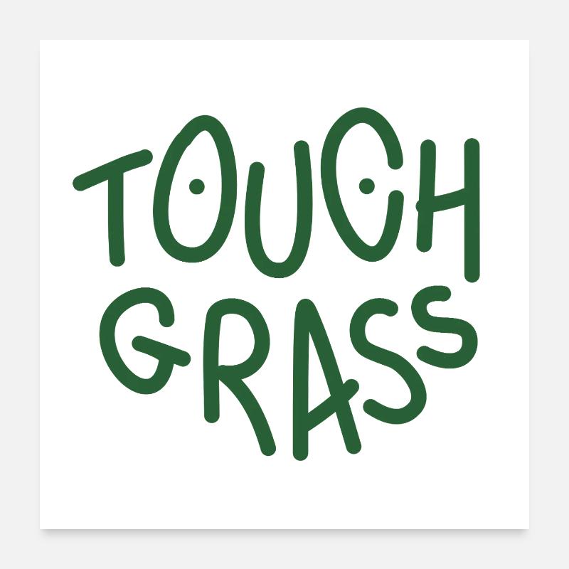 Gras berühren Poster 60x60 cm
