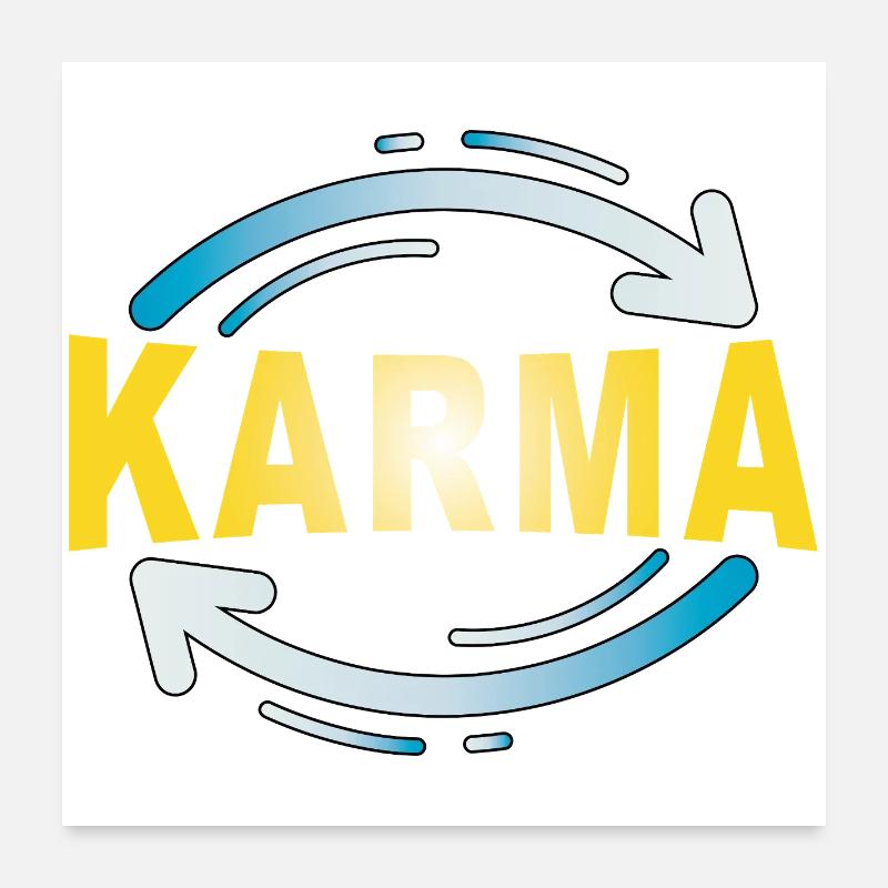 Karma - Minimalistisches Statement Design Poster 60x60 cm
