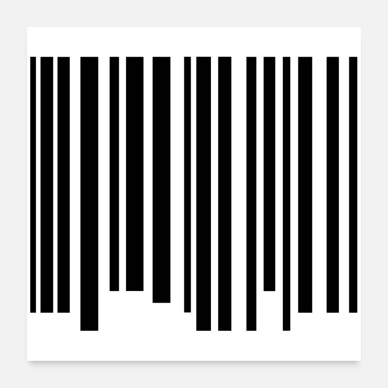 Barcode Poster 60x60 cm