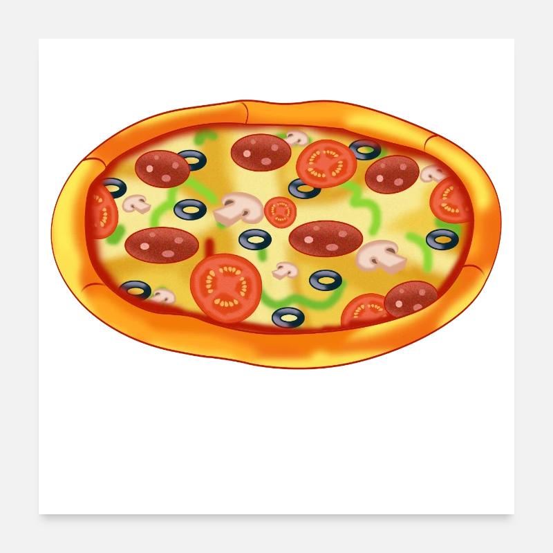 Pizza Poster 60 x 60 cm