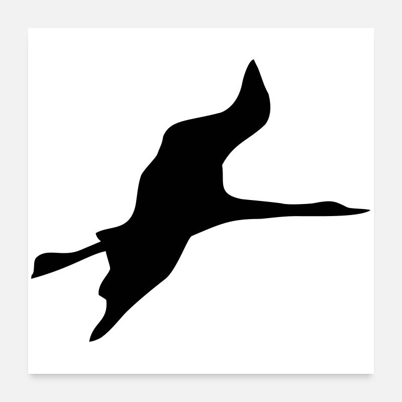 vogel kranich Poster 60x60 cm