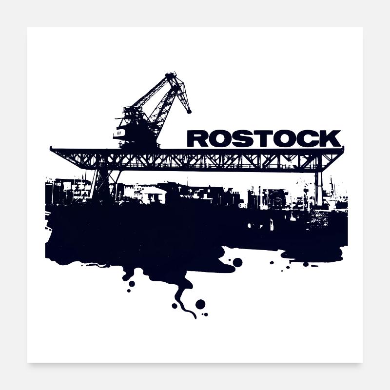 Port de Rostock - conception Poster 60 x 60 cm