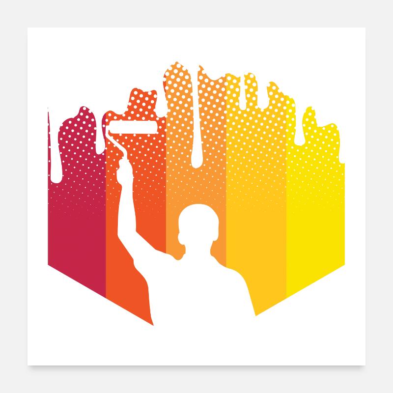 Peintre Poster 60 x 60 cm