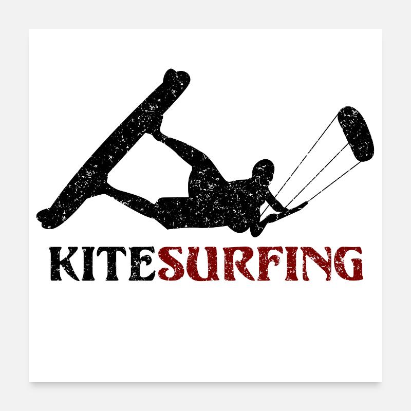 Kitesurf - conception Poster 60 x 60 cm
