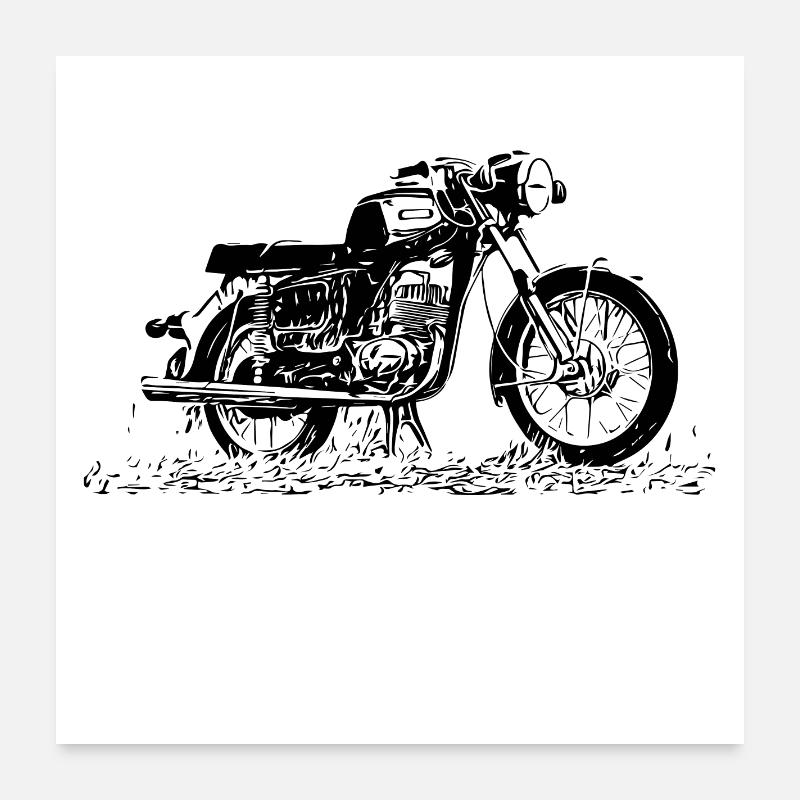 MZ TS 150 | GDR | Moped | Truck | Technology Poster 24" x 24" (60x60 cm)