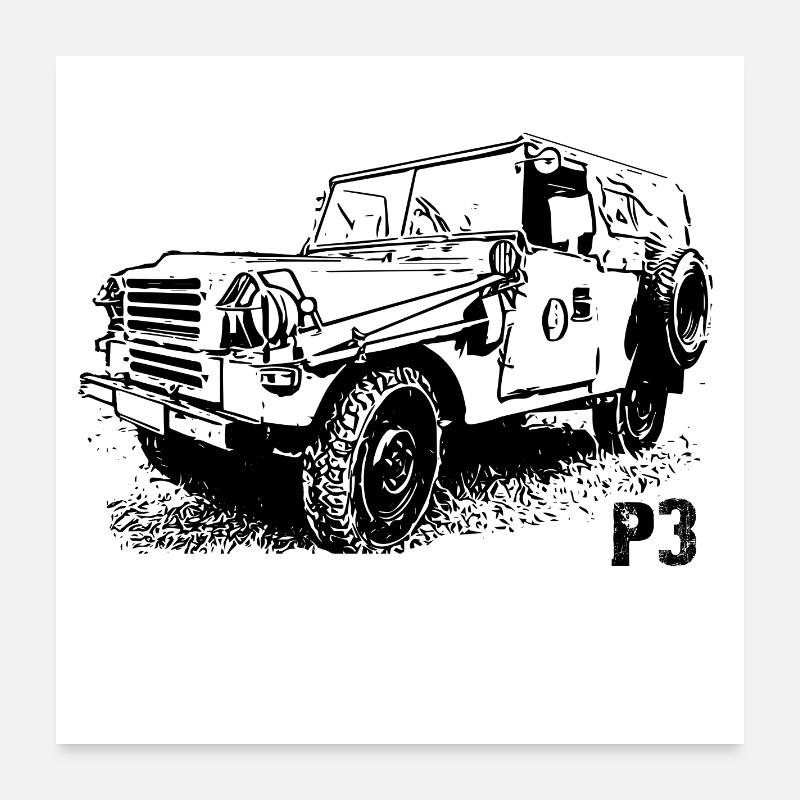 IFA - P3 - Sachsenring - Poster 60x60 cm - Weiß