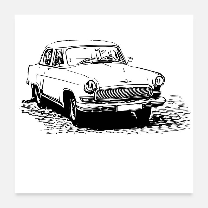 GAZ M-21 Volga Poster 60 x 60 cm