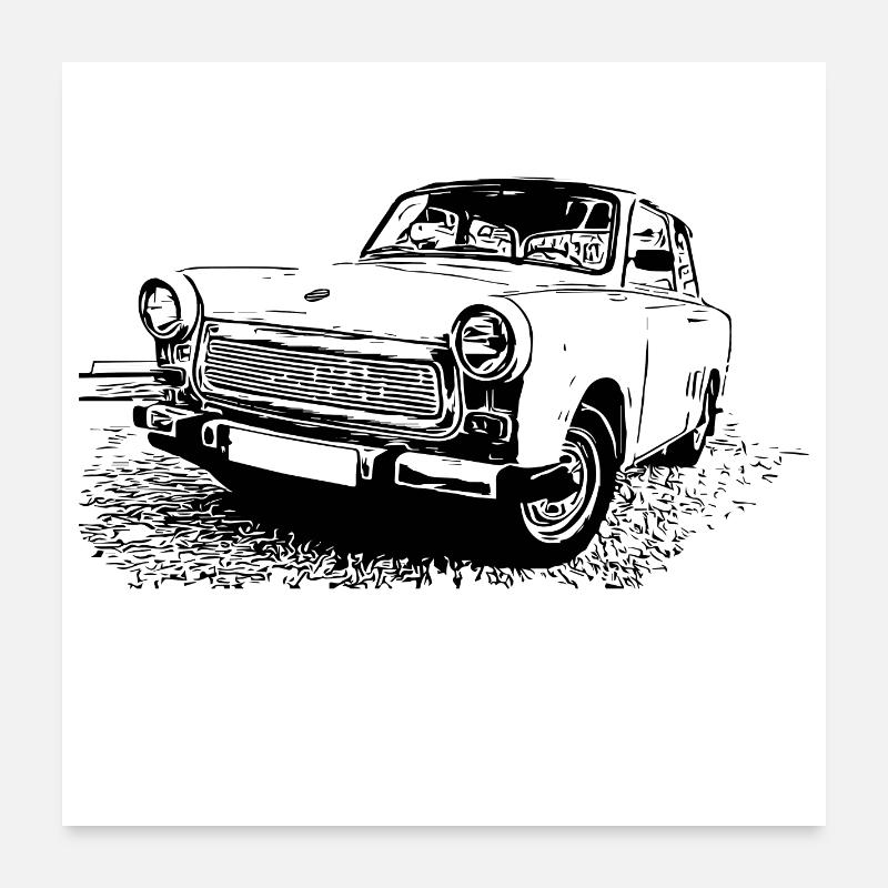 Trabant P 601 S Poster 24" x 24" (60x60 cm)