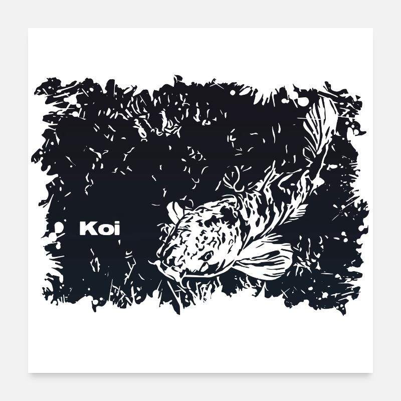 Koi Karpfen Poster 60x60 cm