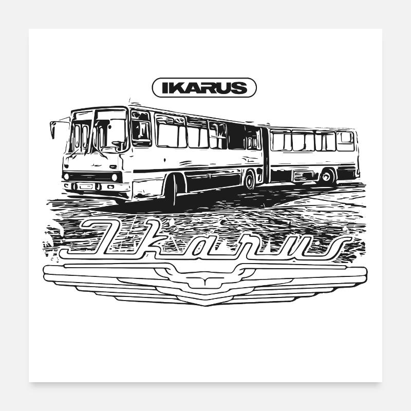 Ikarus - bus articulé Poster 60 x 60 cm