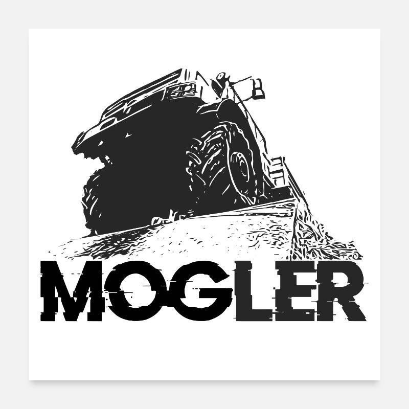 Unimog Mog'ler - Poster 60x60 cm - Weiß