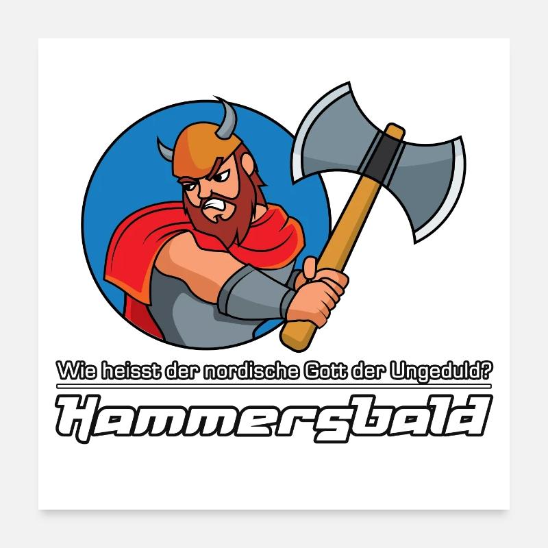Hammersbald Wikinger Poster 60x60 cm