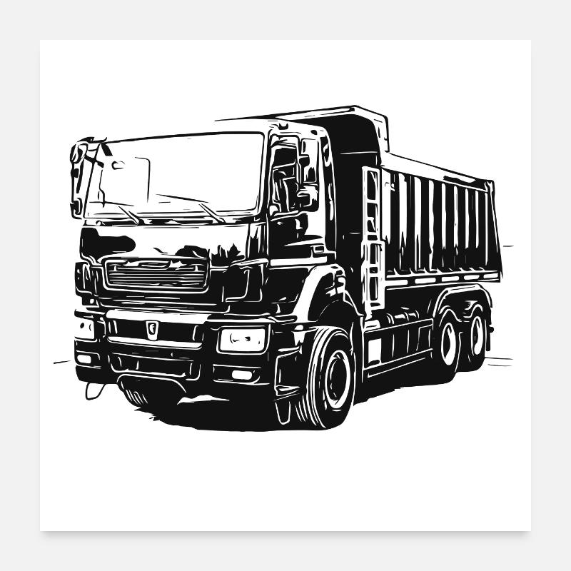 KAMAZ - КАМАЗ Kipper Poster 60x60 cm