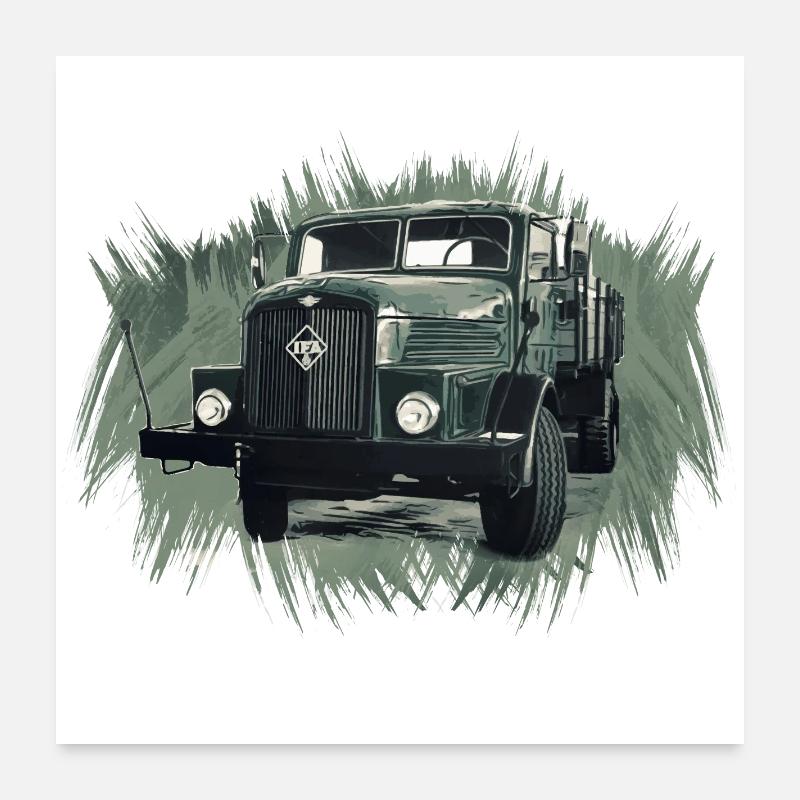 Pritschenwagen IFA H6 Poster 60x60 cm