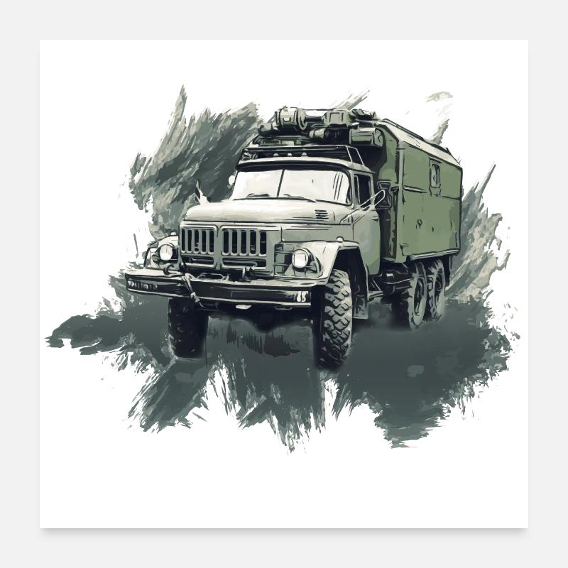Zil 131 - Poster 60x60 cm - Weiß