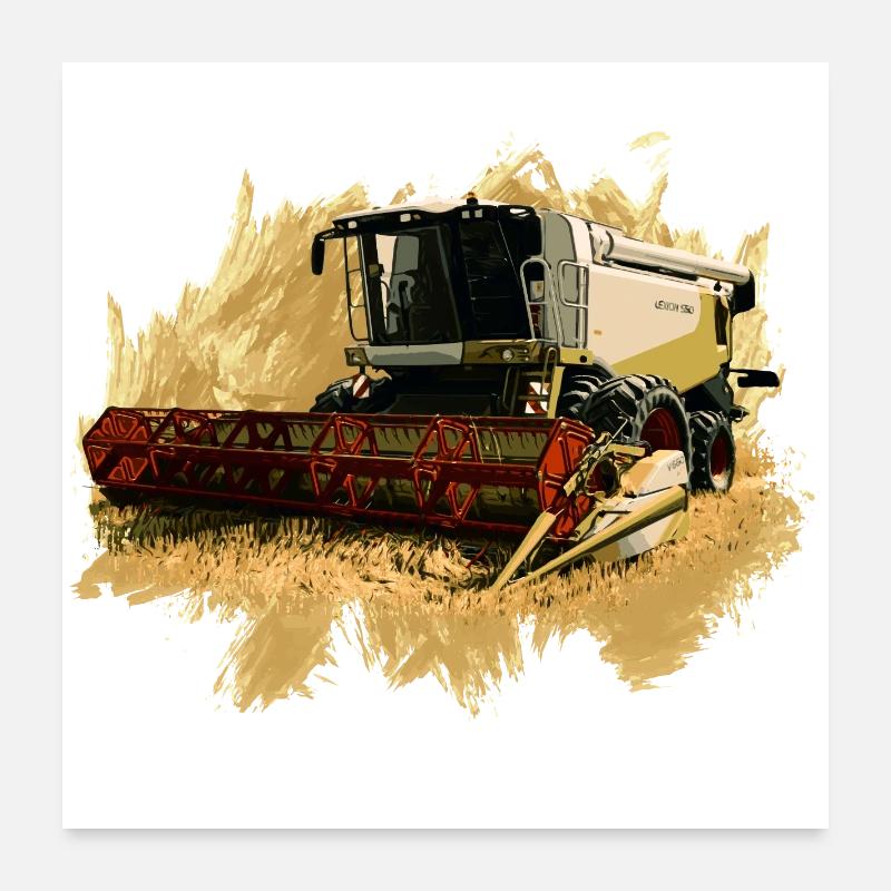Lexion 550 Combine Harvester Poster 24" x 24" (60x60 cm)