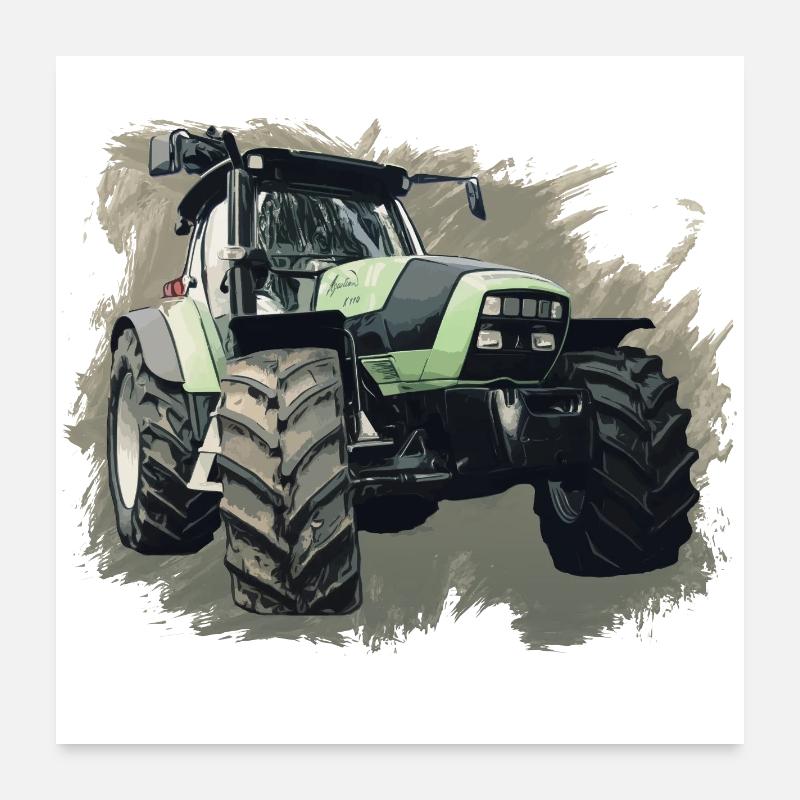Agrotron K 110 - Poster 60x60 cm - Weiß