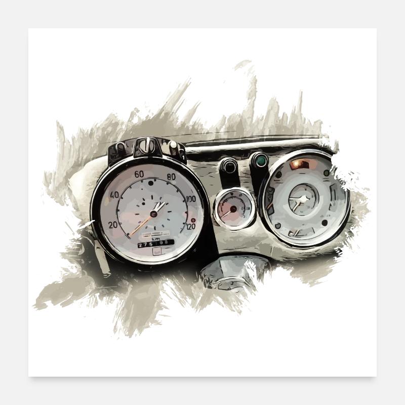 Tableau de bord de l’Unimog 406 Poster 60 x 60 cm