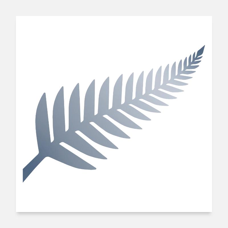 Neuseeländischer Silberfarn Poster 60x60 cm