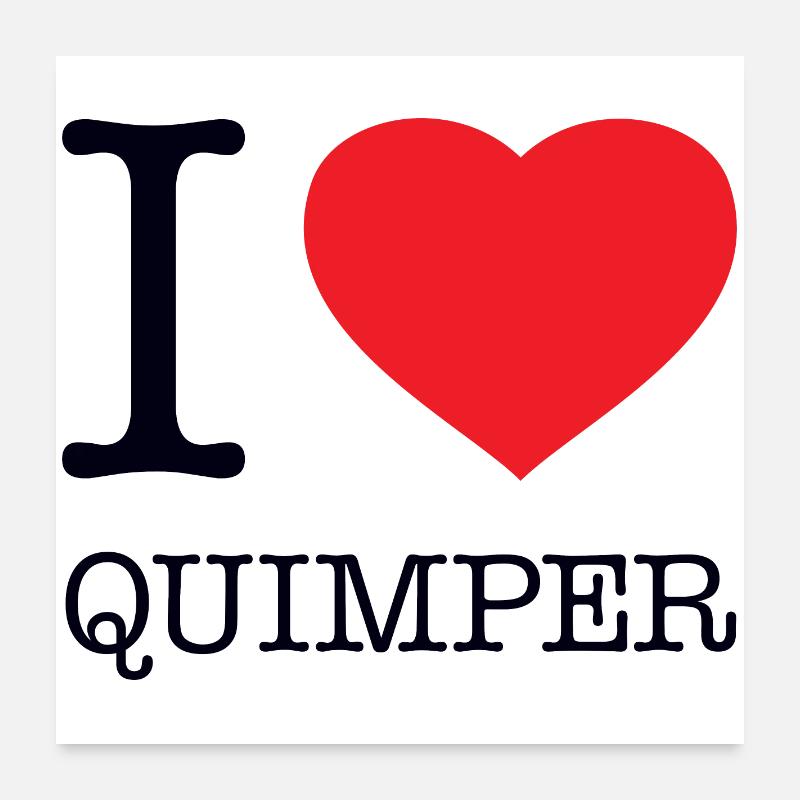 J’AIME QUIMPER Poster 60 x 60 cm