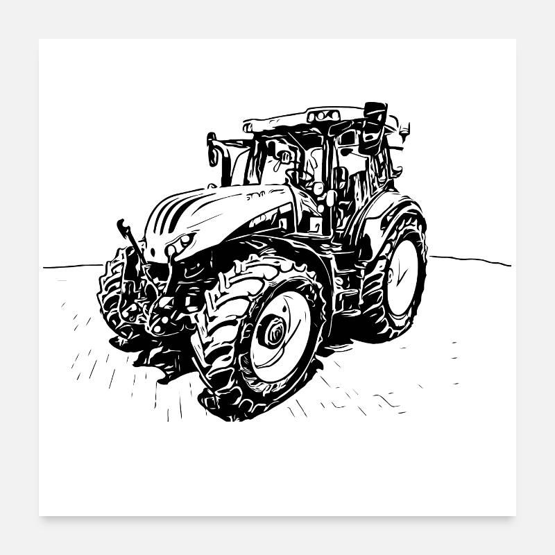 Traktor Steyr 4120 Poster 60x60 cm