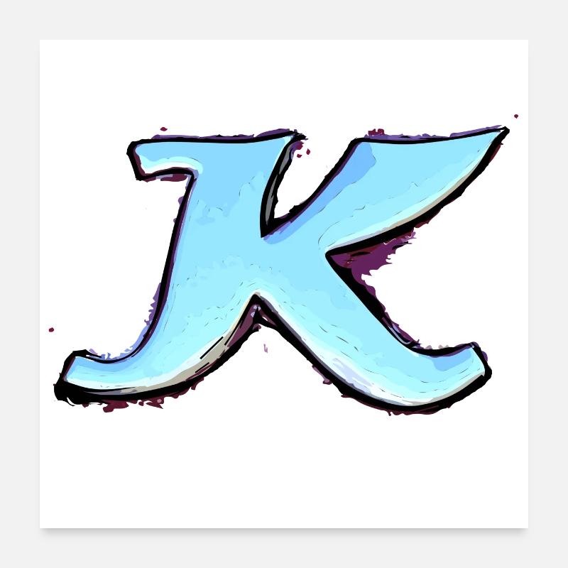 Buchstabe K Poster 60x60 cm