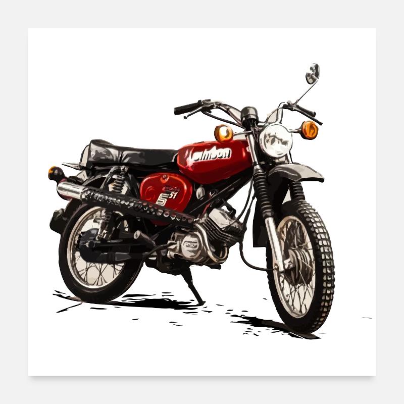 Moto S51 Enduro Simson Poster 60 x 60 cm