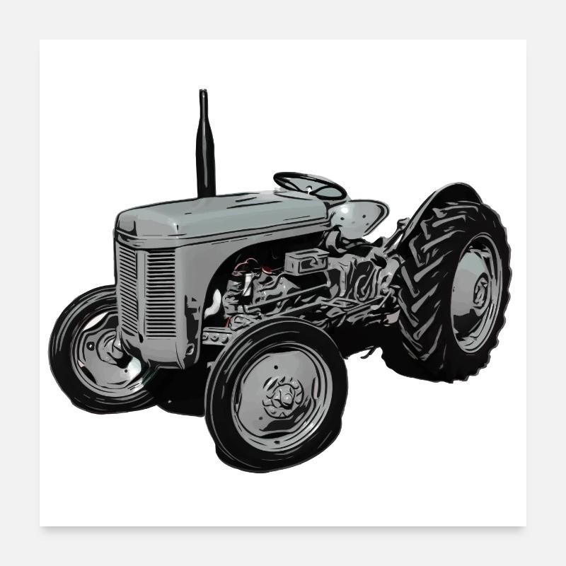 Alter Fergie TE20 Traktor Poster 60x60 cm