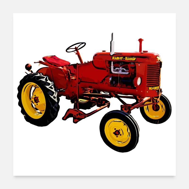 Tractor Pony Poster 24" x 24" (60x60 cm)