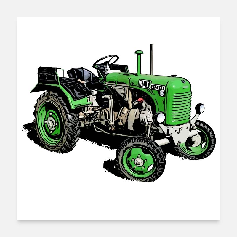 Traktor Steyr Typ 80 Poster 60x60 cm