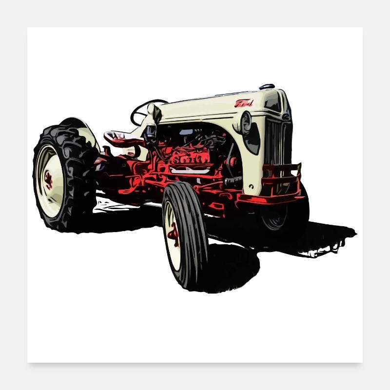 Oldtimer Traktor 8N Poster 60x60 cm