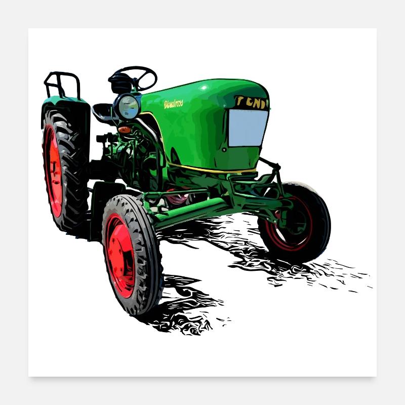 Dieselross F12 | Oldtimer-Traktor Poster 60x60 cm