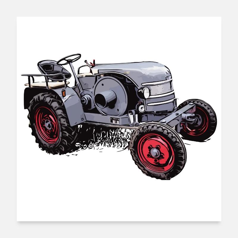 Oldtimer Traktor Kramer K12 Poster 60x60 cm