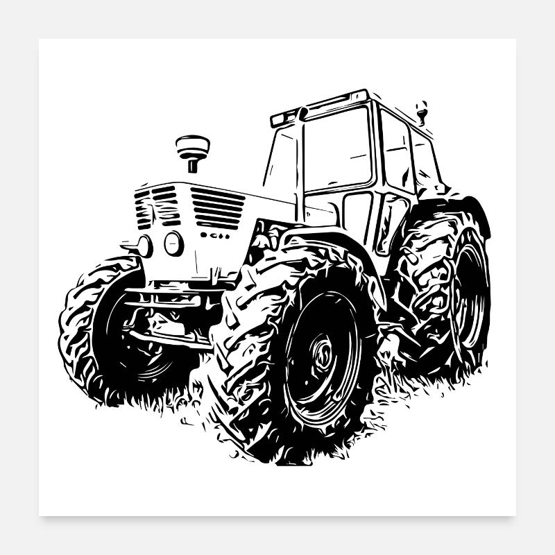 Deutz Traktor Poster 60x60 cm