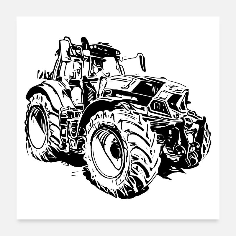 Traktor Poster 60x60 cm