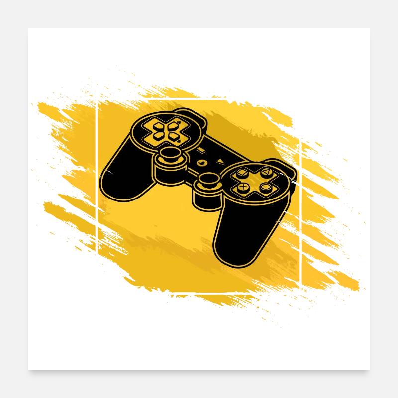 Gaming Controller Retro Poster 60x60 cm