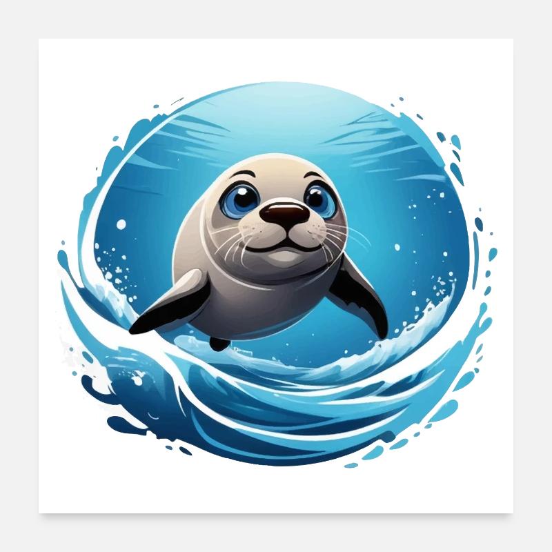 Robbe Poster 60x60 cm