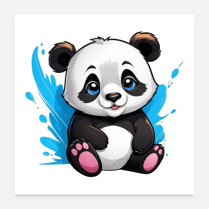 Panda Bear Poster 24" x 24" (60x60 cm)